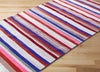 Hand-Loomed Reversible and Foldable Chenille Area Rug – Vibrant Stripes, Timeless Craft | 90% Chenille, 10% Cotton Yarn - ETTYL