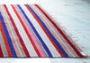 Hand-Loomed Reversible and Foldable Chenille Area Rug – Vibrant Stripes, Timeless Craft | 90% Chenille, 10% Cotton Yarn - ETTYL
