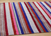 Hand-Loomed Reversible and Foldable Chenille Area Rug – Vibrant Stripes, Timeless Craft | 90% Chenille, 10% Cotton Yarn - ETTYL