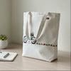Bicycle Motif Tote – Hand-Embroidered, Waterproof & Eco-Friendly - ETTYL