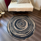 Round Jute Rug – Hand-Braided Swirl, Eco-Friendly & Biodegradable - ETTYL