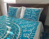 Hand-Appliquéd Cotton Bedspread Set – Vegan & Eco-Friendly - ETTYL