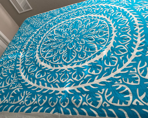 Hand-Appliquéd Cotton Bedspread Set – Vegan & Eco-Friendly - ETTYL