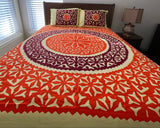 Vibrant Appliquéd Cotton Bedspread Set – Handmade & Vegan