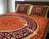 Vibrant Appliquéd Cotton Bedspread Set – Handmade & Vegan