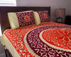 Vibrant Appliquéd Cotton Bedspread Set – Handmade & Vegan
