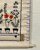 Hand-Embroidered Floral Wall Hanging – Botanical Canvas Decor - ETTYL