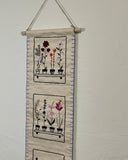 Hand-Embroidered Floral Wall Hanging – Botanical Canvas Decor - ETTYL