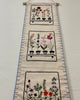 Hand-Embroidered Floral Wall Hanging – Botanical Canvas Decor - ETTYL