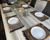 Rustic Jute Cotton Placemats – Handloomed Table Mats with Fringe, Set of 4 or 6