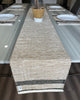 Handloomed Jute-Cotton Placemats – Beige with Black Stripes (Set of 4/6) - ETTYL