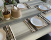 Handloomed Jute-Cotton Placemats – Beige with Black Stripes (Set of 4/6) - ETTYL