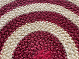 Reversible Hand-Braided Jute Placemats – Natural & Burgundy (Set of 4/6) - ETTYL
