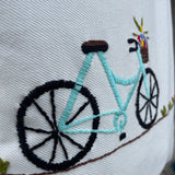 Bicycle Motif Tote – Hand-Embroidered & Eco-Friendly - ETTYL