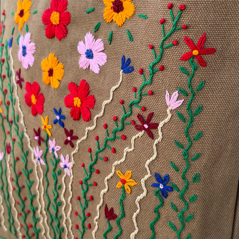 Blossom Calm – Hand-Embroidered, Waterproof & Zipper Closure - ETTYL