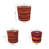 Set of 3 Hand-Braided Jute Planters with Plastic Liners – Vibrant Multicolor Baskets - ETTYL