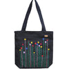 Beauty & Black Wildflower Bloom Tote – Waterproof & Zipper Closure - ETTYL