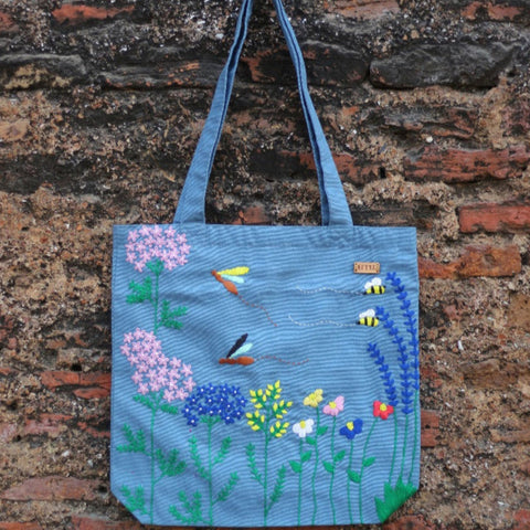 FLOWERS & BEES - BLUE - ETTYL