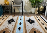 Southwestern Chenille Area Rug – Handloomed, Foldable, & Reversible