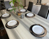 Hand-Braided Jute Placemats – Spiral Design, Natural & Black (Set of 4/6)
