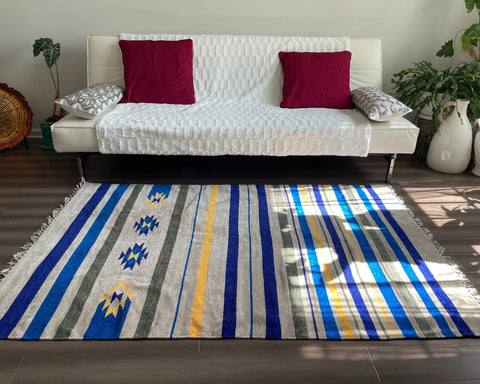 Southwestern Chenille Rug – Hand-Loomed, Reversible & Earthy Tones