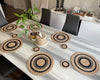 Hand-Braided Jute Placemats – Natural & Black (Set of 4/6 + Coasters) - ETTYL