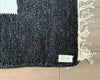 Handloomed Boho Chenille Rug – Black Beige Geometric Floor Decor - ETTYL