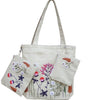 Colors in Nature Floral Tote | Waterproof Zip + 2 Pouches Set - ETTYL