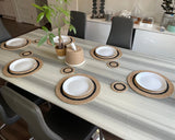 Hand-Braided Jute Placemats – Natural & Black (Set of 4/6 + Coasters) - ETTYL