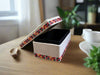 Handmade Rectangular Jute Tissue Box Cover with Embroidered Design - ETTYL