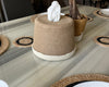 Handcrafted Round Jute Tissue Box Cover with Cream Accent - ETTYL
