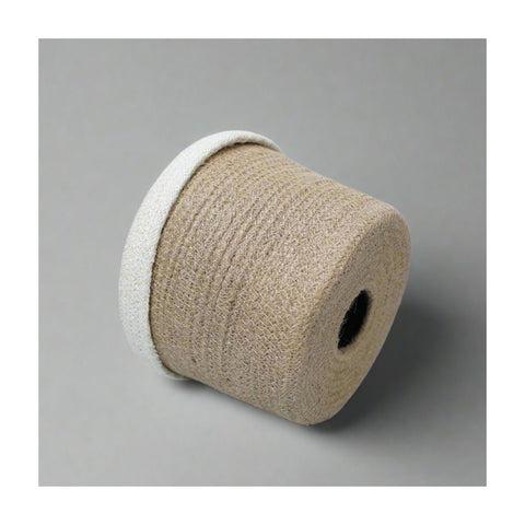 Handcrafted Round Jute Tissue Box Cover with Cream Accent