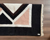 Handloomed Boho Chenille Rug – Black Beige Geometric Floor Decor - ETTYL