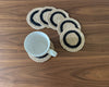 Hand-Braided Jute Placemats – Natural & Black (Set of 4/6 + Coasters) - ETTYL