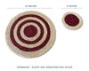 Reversible Hand-Braided Jute Placemats – Natural & Burgundy (Set of 4/6) - ETTYL