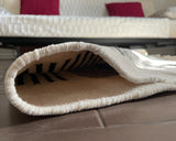 Handloom Chenille Area Rug – Modern Abstract Neutral Rug | Ethical Artisan-Made Floor Decor - ETTYL