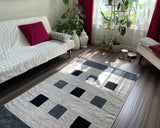 Geometric Chenille Rug – Handcrafted, Reversible, & Foldable