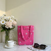 Pink Blossom Tote – Hand-Embroidered, Waterproof & Eco-Friendly - ETTYL