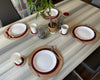 Reversible Hand-Braided Jute Placemats – Natural & Burgundy (Set of 4/6)