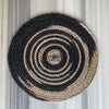 Hand-Braided Jute Placemats – Spiral Design, Natural & Black (Set of 4/6)