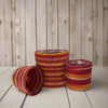 Set of 3 Colorful Hand-Braided Jute Planters – Eco-Friendly Decor - ETTYL