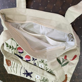Colors in Nature Floral Tote | Waterproof Zip + 2 Pouches Set - ETTYL